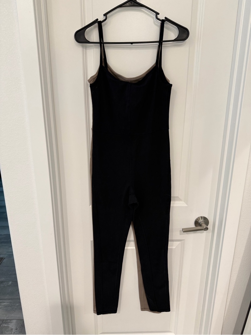 Wilfred Black Sleeveless Jumpsuit with Brown Trim